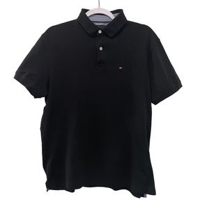 Tommy Hilfiger, Men’s Black Short Sleeve Polo, Medium